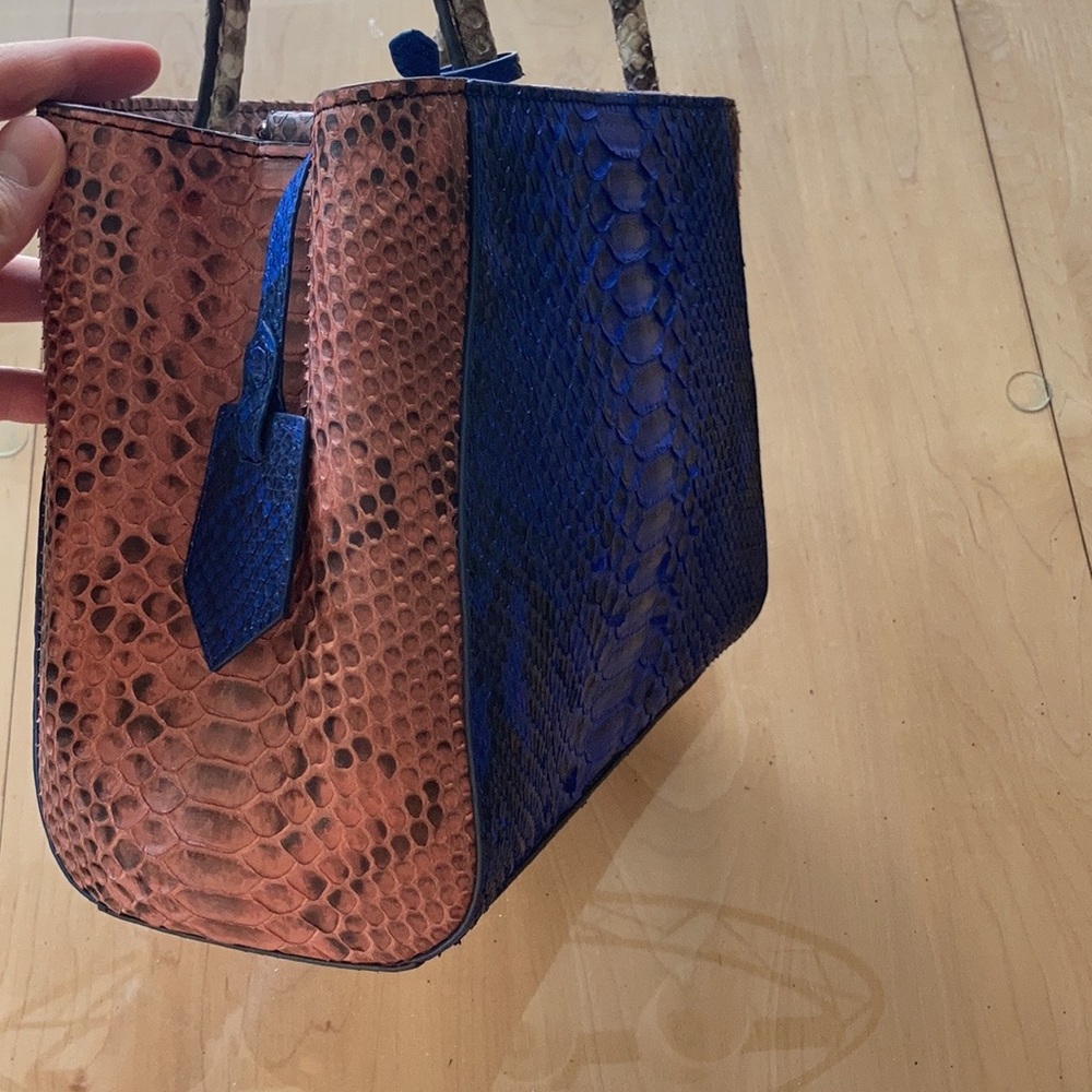 Python Skin Handbag/Shoulder Bag - image 4